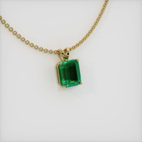 2.30 Ct. Emerald Pendant, 18K Yellow Gold 2