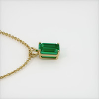 2.30 Ct. Emerald Pendant, 18K Yellow Gold 3