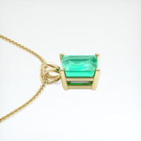 1.32 Ct. Emerald Pendant, 18K Yellow Gold 3