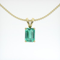 1.12 Ct. Emerald Pendant, 18K Yellow Gold 1