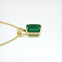 0.95 Ct. Emerald Pendant, 18K Yellow Gold 3