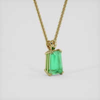4.60 Ct. Emerald Pendant, 18K Yellow Gold 2