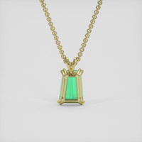 4.60 Ct. Emerald Pendant, 18K Yellow Gold 4