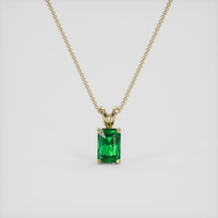 1.60 Ct. Green Tsavorite Garnet Pendant, 18K Yellow Gold 1