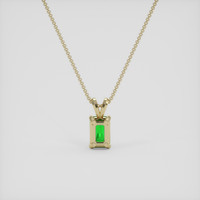 1.60 Ct. Green Tsavorite Garnet Pendant, 18K Yellow Gold 4