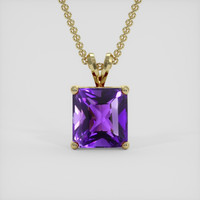 12.24 Ct. Purple Amethyst Pendant, 18K Yellow Gold 1