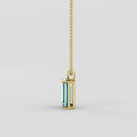 10.09 Ct. Greenish Blue Aquamarine Pendant, 18K Yellow Gold 3