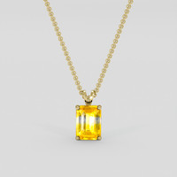 6.73 Ct. Bi Color / Parti Sapphire Pendant, 18K Yellow Gold 1