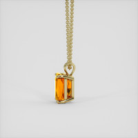 12.24 Ct. Yellowish Orange Sapphire Pendant, 18K Yellow Gold 3
