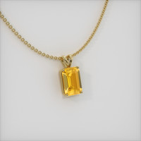6.59 Ct. Yellow Sapphire Pendant, 18K Yellow Gold 2