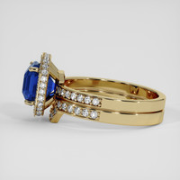 3.22 Ct. Blue Sapphire Ring, 18K Yellow Gold 4