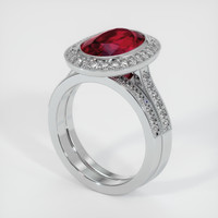 4.48 Ct. Ruby Ring, Platinum 950 2