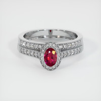 0.43 Ct. Ruby Ring, Platinum 950 1