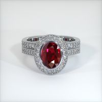 1.88 Ct. Ruby Ring, Platinum 950 1