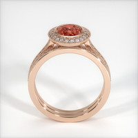 2.58 Ct. Orangish Brown Sapphire Ring, 18K Rose Gold 3