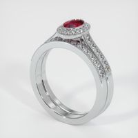 0.43 Ct. Ruby Ring, 14K White Gold 2