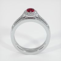 0.43 Ct. Ruby Ring, 14K White Gold 3