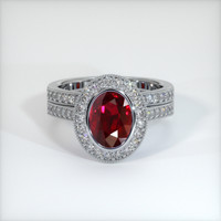 1.88 Ct. Ruby Ring, 14K White Gold 1