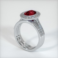 1.88 Ct. Ruby Ring, 14K White Gold 2