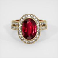4.48 Ct. Ruby Ring, 14K Yellow Gold 1