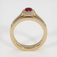 0.43 Ct. Ruby Ring, 14K Yellow Gold 3