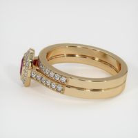 0.43 Ct. Ruby Ring, 14K Yellow Gold 4