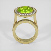 8.39 Ct. Green Peridot Ring, 18K Yellow Gold 3