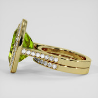 8.39 Ct. Green Peridot Ring, 18K Yellow Gold 4