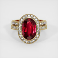 4.48 Ct. Ruby Ring, 18K Yellow Gold 1