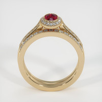 0.43 Ct. Ruby Ring, 18K Yellow Gold 3
