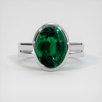 3.64 Ct. Emerald Ring, Platinum 950 1