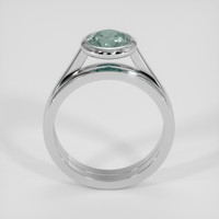 1.40 Ct. Greenish Blue Sapphire Ring, Platinum 950 3