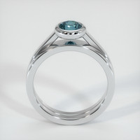 0.81 Ct. Sapphire Ring, 14K White Gold 3