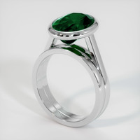 3.64 Ct. Emerald Ring, 18K White Gold 2