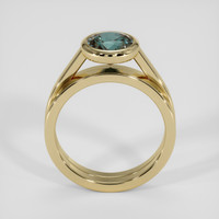 2.43 Ct. Greenish Blue Sapphire Ring, 14K Yellow Gold 3