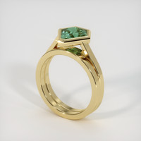 1.80 Ct. Green Sapphire Ring, 14K Yellow Gold 2