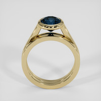 2.08 Ct. Greenish Blue Sapphire Ring, 18K Yellow Gold 3