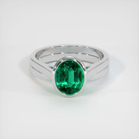 1.84 Ct. Emerald Ring, Platinum 950 1