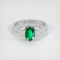 1.21 Ct. Emerald Ring, Platinum 950 1