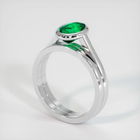 1.21 Ct. Emerald Ring, Platinum 950 2