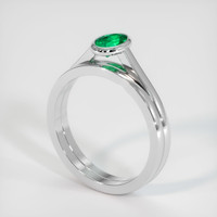 0.37 Ct. Emerald Ring, Platinum 950 2