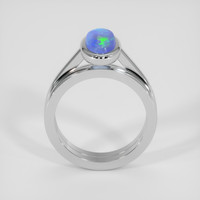 1.14 Ct. Multi Color Opal Ring, Silver 3