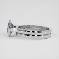 1.94 Ct. Greyish Blue Sapphire Ring, Silver 4