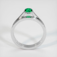 0.44 Ct. Emerald Ring, 18K White Gold 3