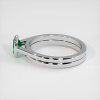 0.44 Ct. Emerald Ring, 18K White Gold 4