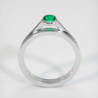 0.37 Ct. Emerald Ring, 18K White Gold 3