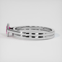 0.46 Ct. Pink Sapphire Ring, 18K White Gold 4