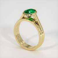 1.16 Ct. Emerald Ring, 18K Yellow Gold 2