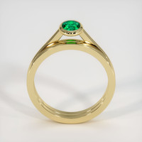 0.44 Ct. Emerald Ring, 18K Yellow Gold 3