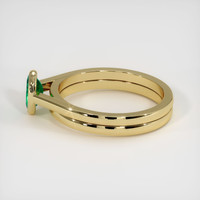 0.44 Ct. Emerald Ring, 18K Yellow Gold 4